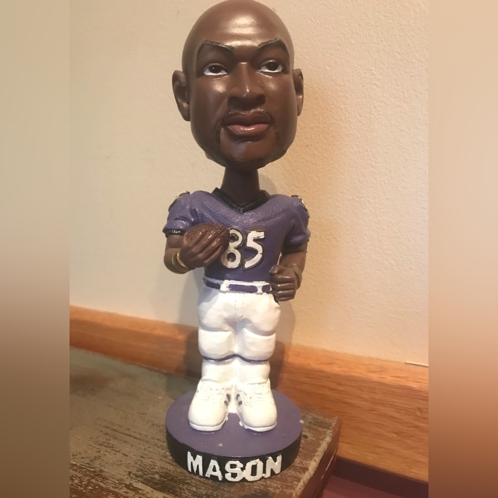 NFL Baltimore Ravens Football bobble head Derrick Mason #85